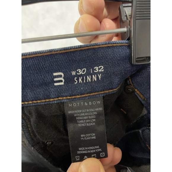 Mott & Bow Jeans Men 30X31 Blue Denim Pants Skinny Oliver Casual Outdoor Comfort - Picture 7 of 9